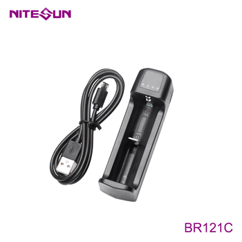 NITESUN BR121C Single-slot 18650 with USB-port Battery Charger
